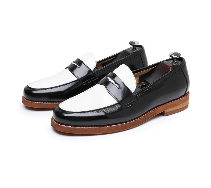 Heren bruine klassieke stijl echt leren loafers - Whitmore
