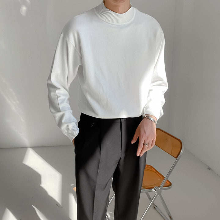 Effen gebreide herentrui - Renwald