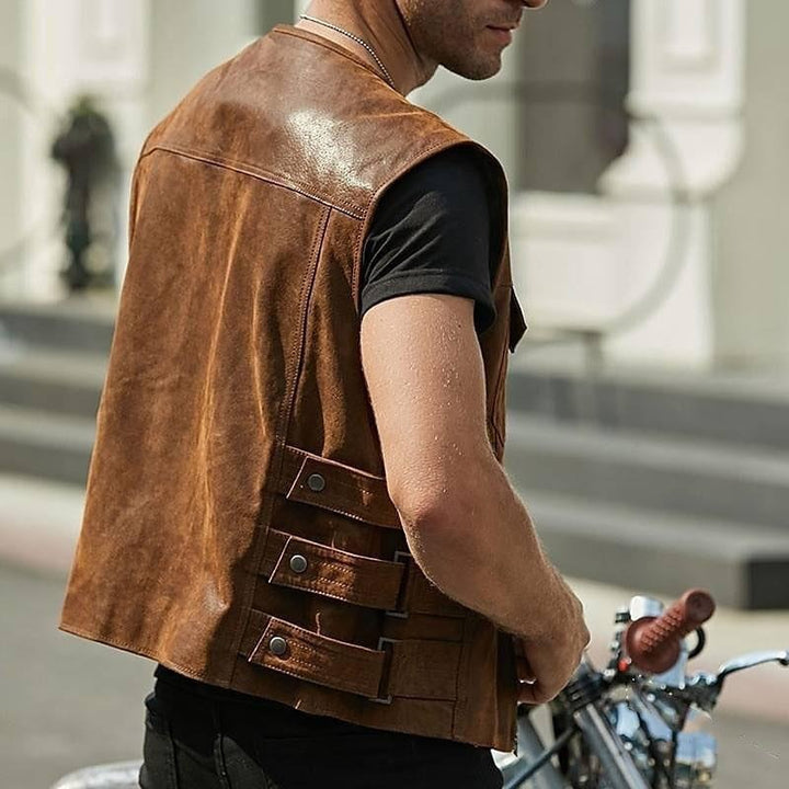 Herengilet in bikerstijl van synthetisch leer - Ernesto
