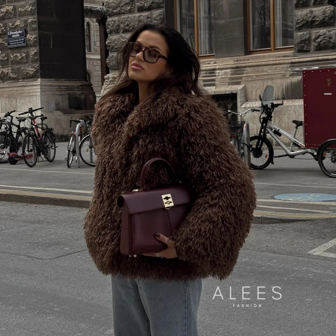 Fleecejas voor dames met brede revers - Daria