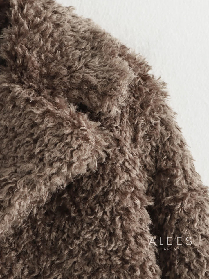 Fleecejas voor dames met brede revers - Daria