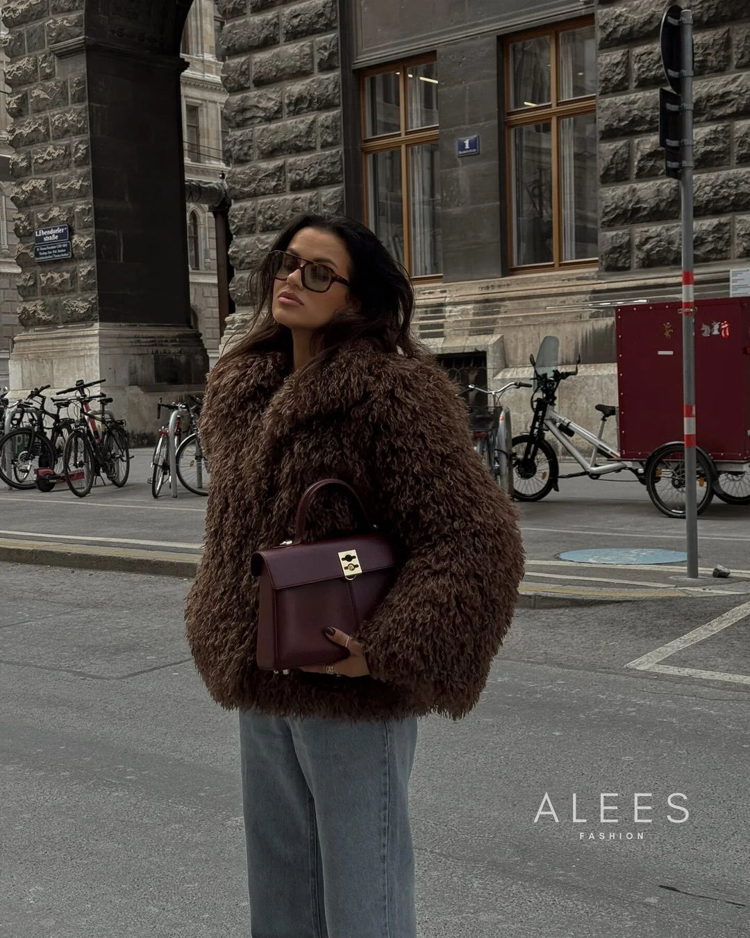 Fleecejas voor dames met brede revers - Daria