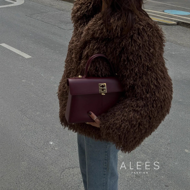 Fleecejas voor dames met brede revers - Daria