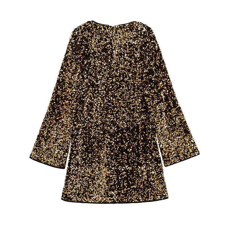 Paillettenjurk met ontspannen pasvorm - Aeryn