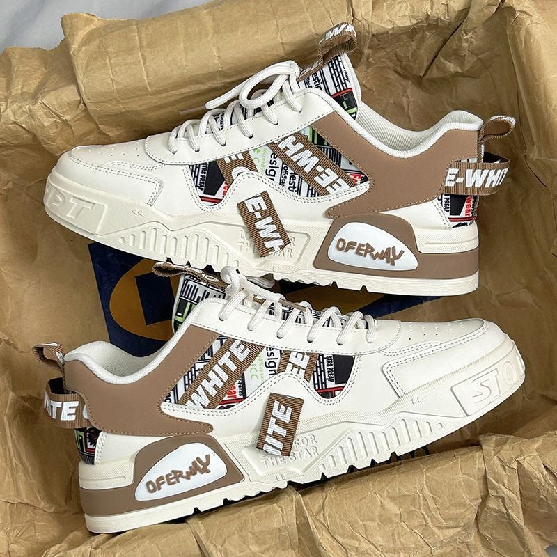 Herensneakers met dikke zolen en stedelijk grafisch ontwerp - Axel
