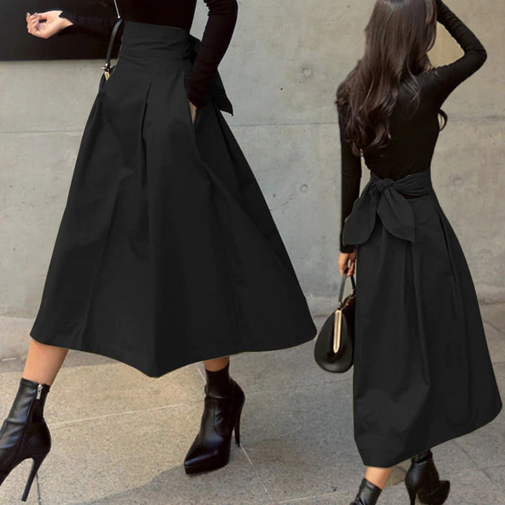 Dames midirok met hoge taille