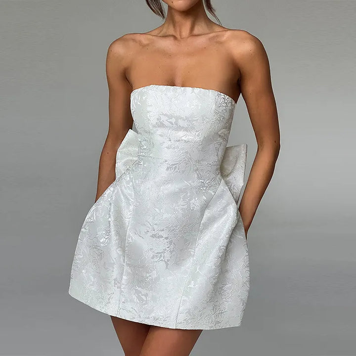 Zuzanna - Bloemenjacquard jurk
