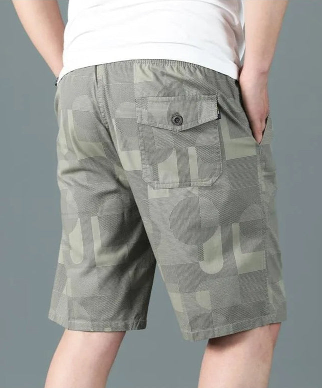 Katoenen bermuda met geometrische print voor heren - Mateo