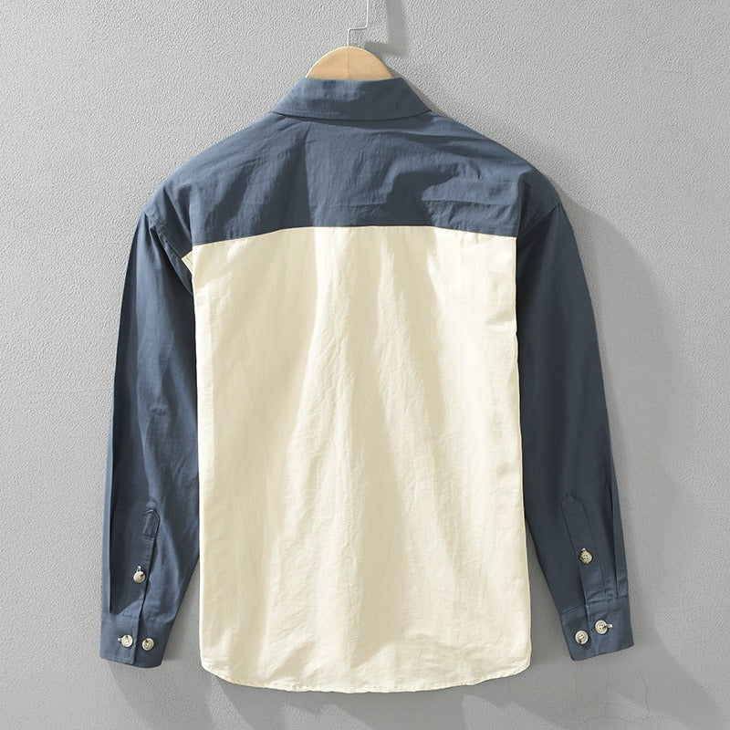 Katoenen overhemd met retroprint voor heren - Mateo