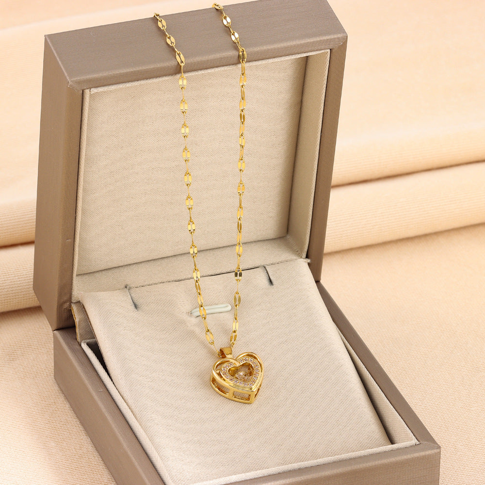 Dubbele hart ketting vrouw - Liora