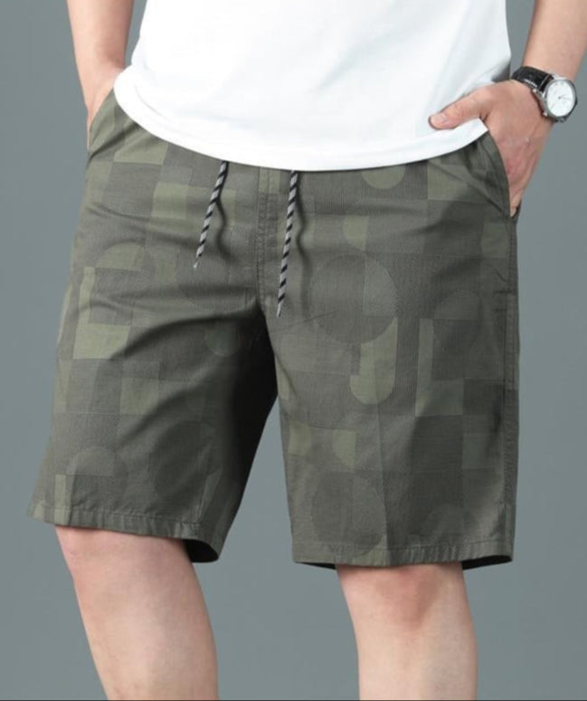 Katoenen bermuda met geometrische print voor heren - Mateo