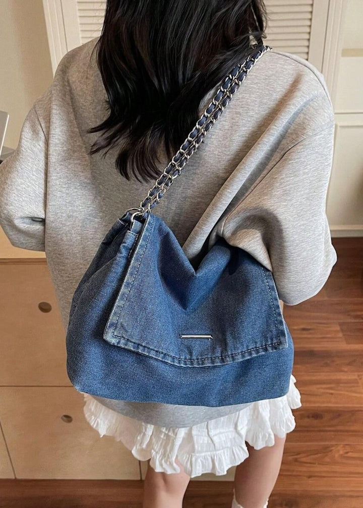 Denim urban stijl metallic kettingtas - Briseida