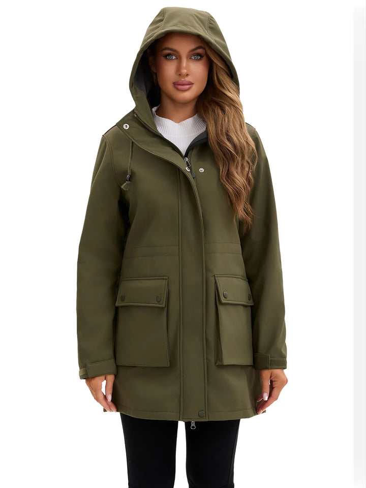 Waterdicht softshell damesjack met capuchon - Elina