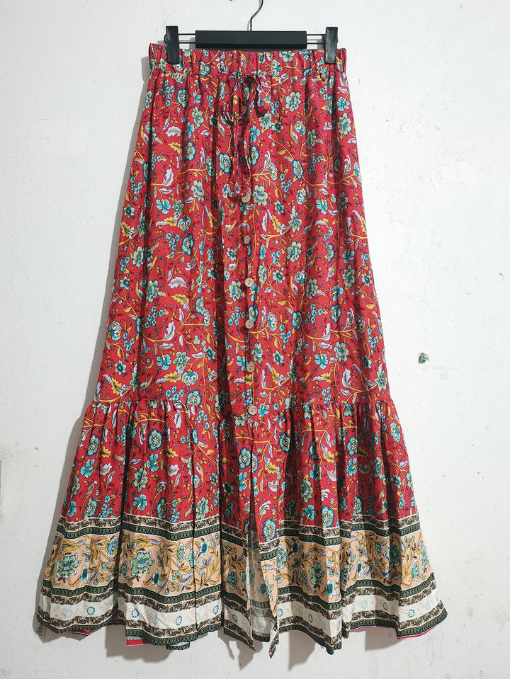 Damesrok met hoge taille en split in zomerstijl - Liora