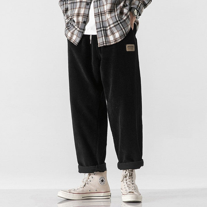 Herenbroek met zacht ribfluweeleffect - Edrion