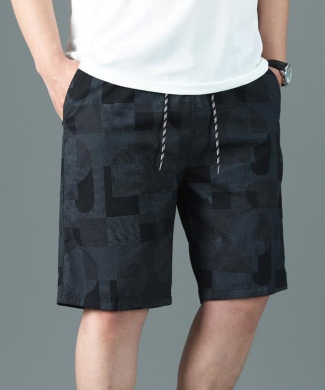 Katoenen bermuda met geometrische print voor heren - Mateo