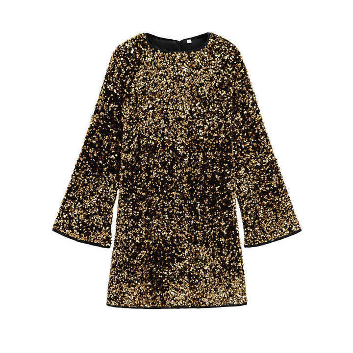 Paillettenjurk met ontspannen pasvorm - Aeryn