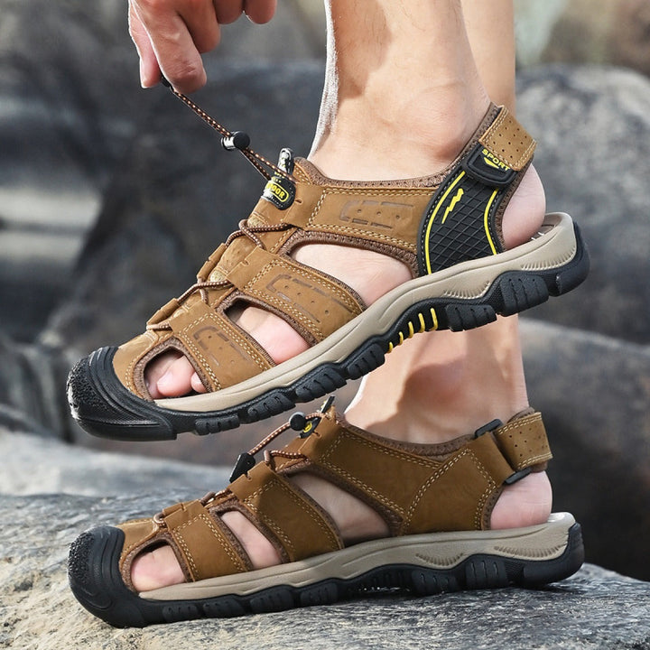Heren outdoor sandalen bruin ademend leer - Dakar