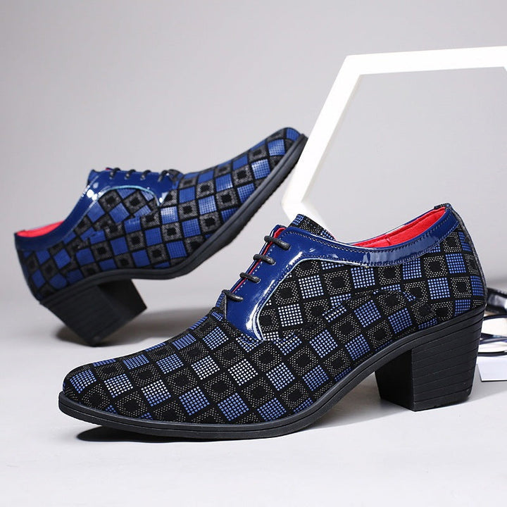 Herenschoenen blokhak spitse teen - Enric