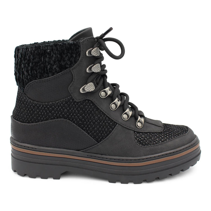 Dameslaarzen met verstevigde structuur en vetersluiting - Ismarie