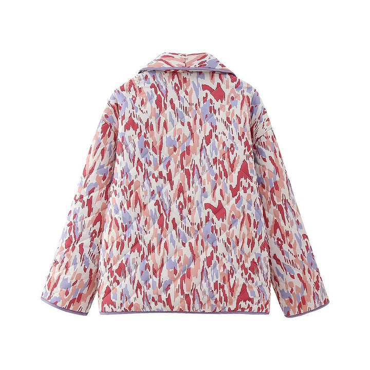 Gewatteerd damesjack met print - Erika