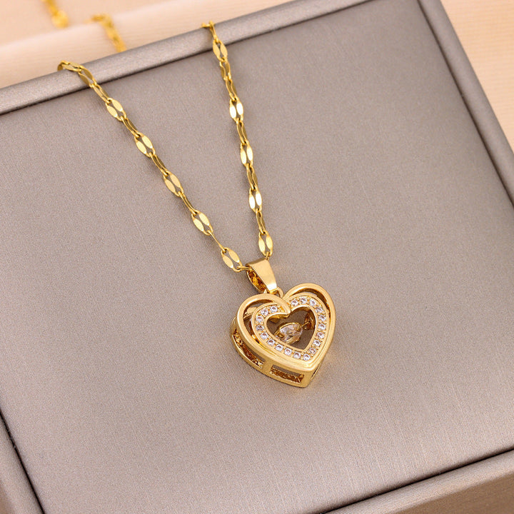 Dubbele hart ketting vrouw - Liora