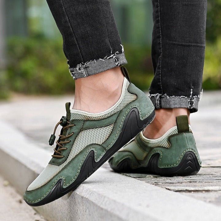 Ademende herentrainers van mesh in casual design - Elías