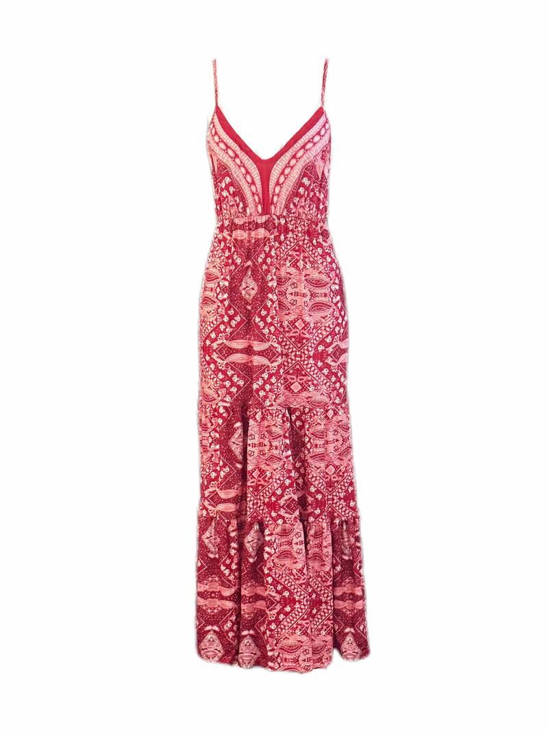 Yeva - Boheemse maxi jurk met etnische print