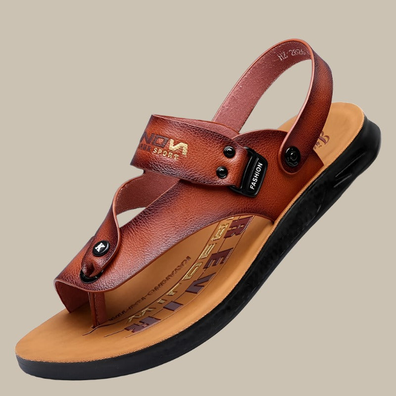 Comfortabele herensandalen met gesp