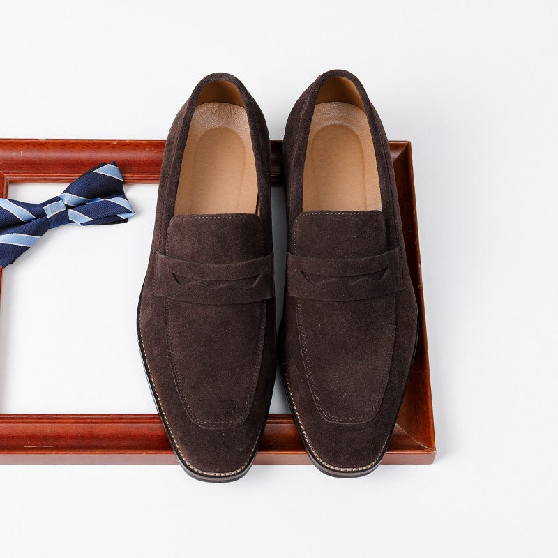 Klassieke herenschoenen in bruin suèdeleer - Lancaster