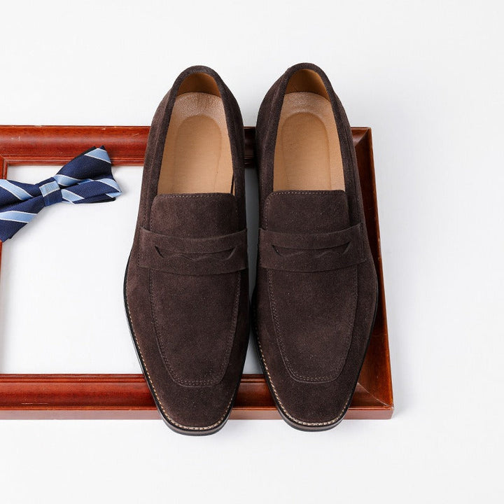 Klassieke herenschoenen in bruin suèdeleer - Lancaster