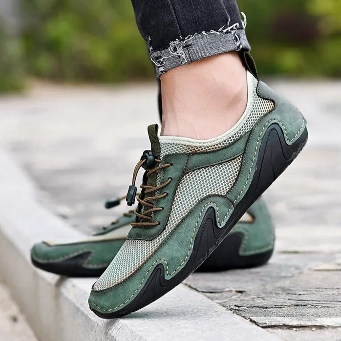 Ademende herentrainers van mesh in casual design - Elías