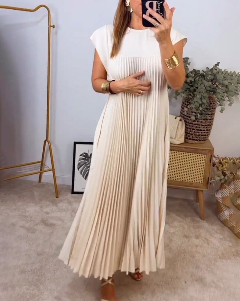 Rachel - Basic jurk met korte mouwen