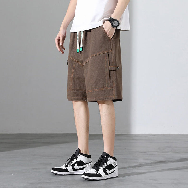 Herenshort urban stijl contrasterende stiksels - Mateo