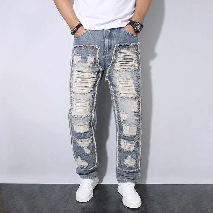 Rechte ripped jeans voor heren - Soren