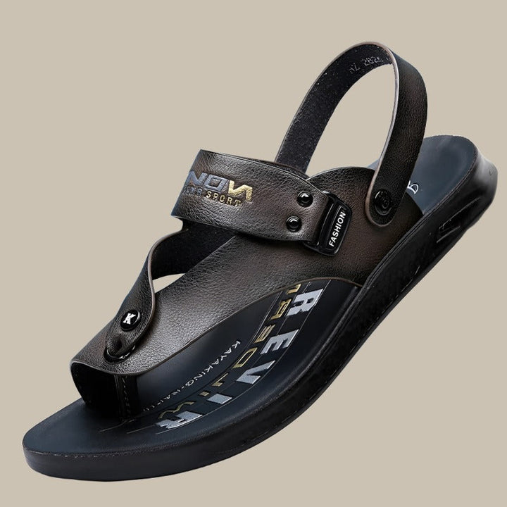 Comfortabele herensandalen met gesp