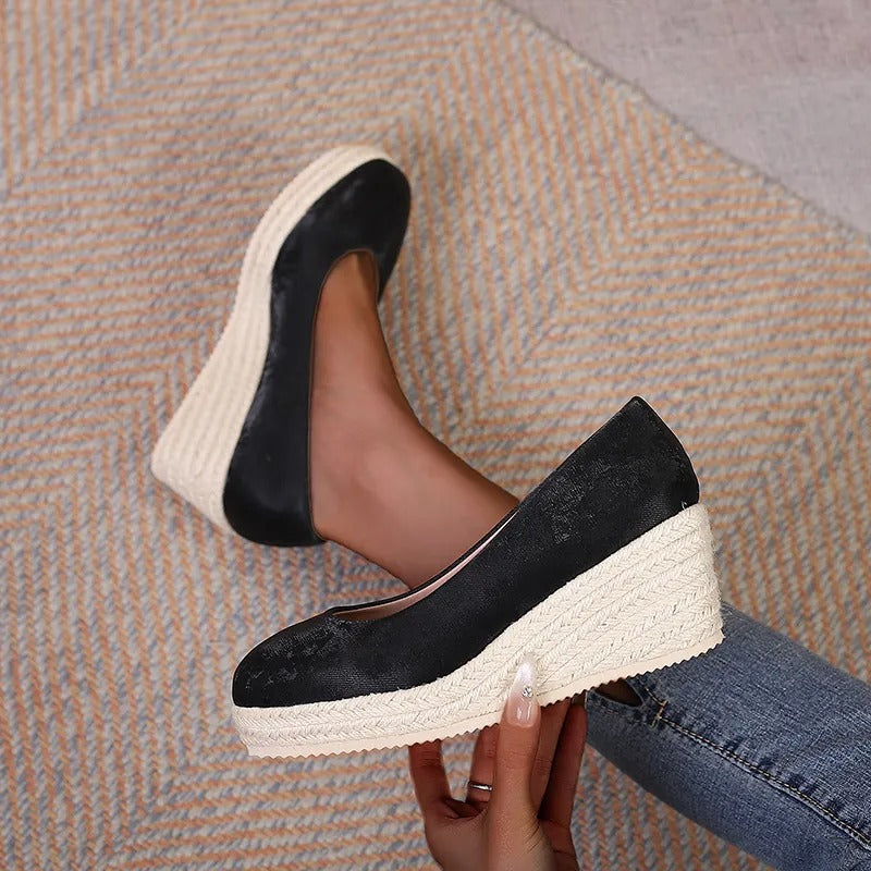 Platte damesschoenen met gevlochten zool in espadrillestijl - Élodie