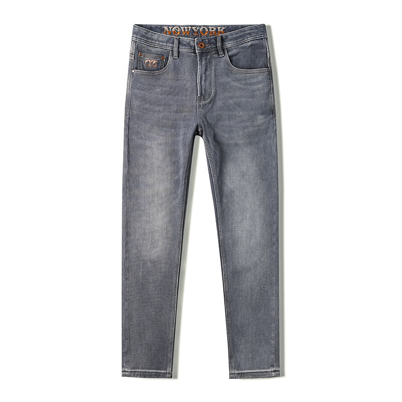 Rechte jeans met grijze afwerking - Torleif