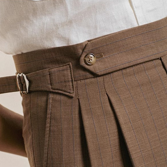 Geklede herenbroek met hoge taille - Ravel