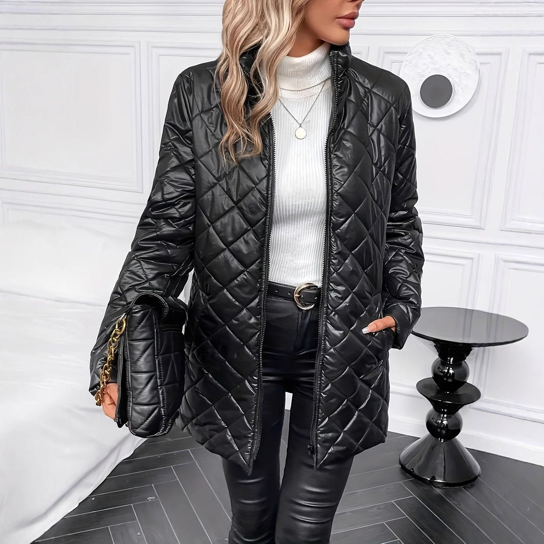 Gewatteerde bontjas voor dames - Simone