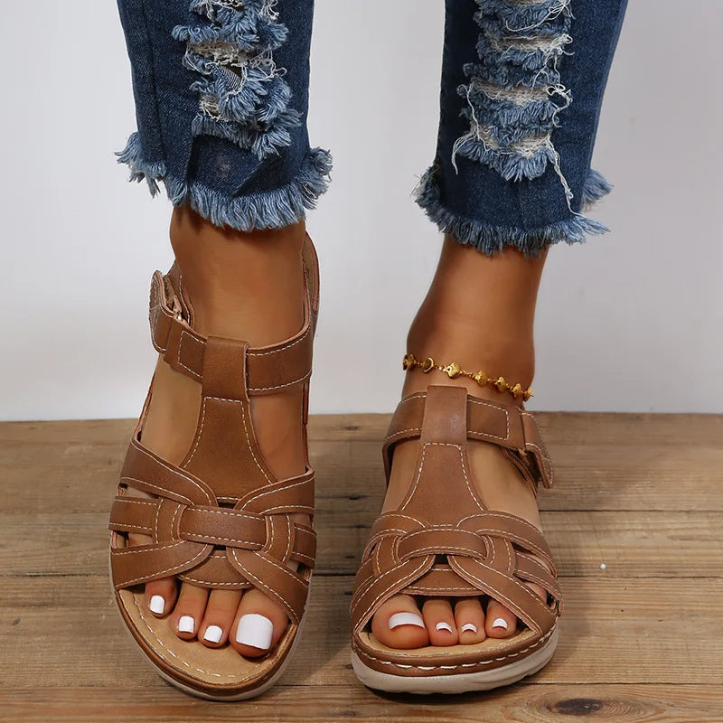 Bruine casual sleehakken voor dames - Eliane