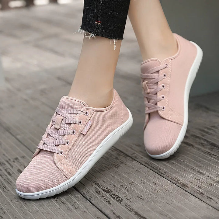 Unisex ademende sneakers met antislipzool pastelroze - Elina
