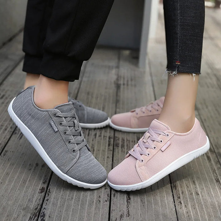 Unisex ademende sneakers met antislipzool pastelroze - Elina