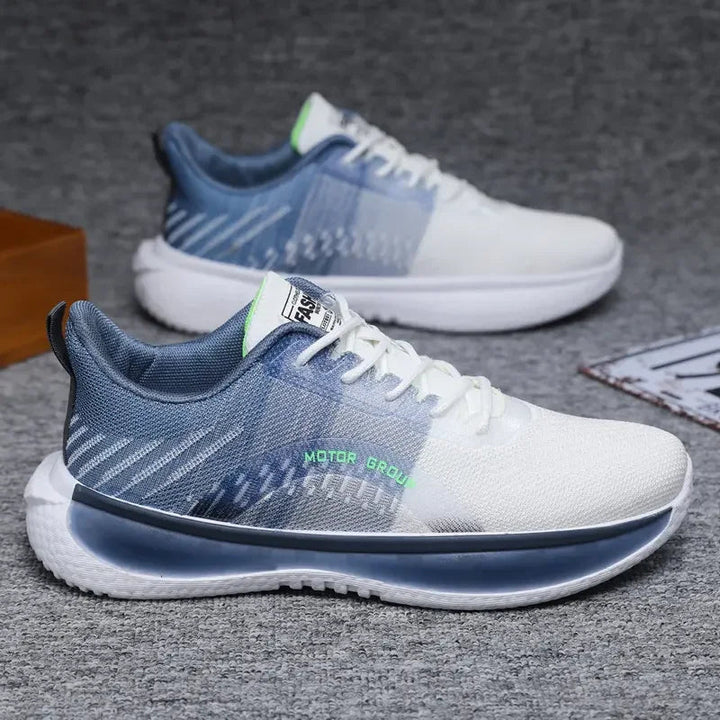 Herensneakers met blauw-witte afgetrapte zool - Orion