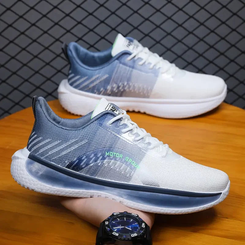 Herensneakers met blauw-witte afgetrapte zool - Orion