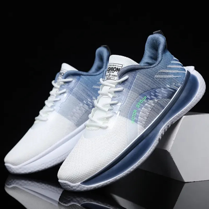 Herensneakers met blauw-witte afgetrapte zool - Orion