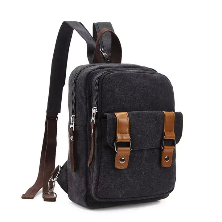 Unisex crossbody rugzak met meerdere vakken in vintage stijl - Axel