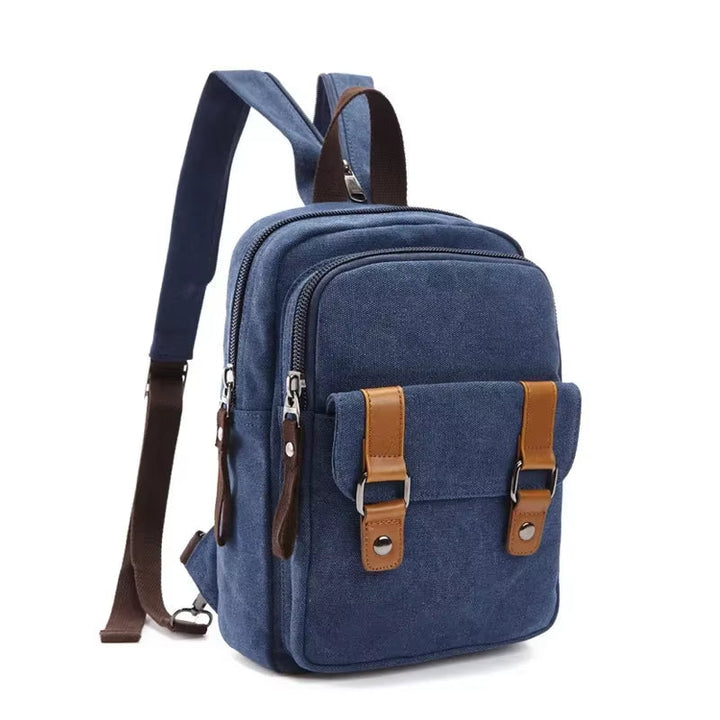 Unisex crossbody rugzak met meerdere vakken in vintage stijl - Axel