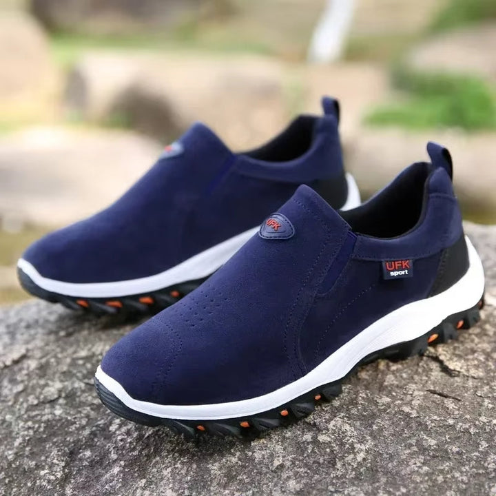 Heren outdoorschoenen Suède afwerking met trekkingzool Sportieve slip-on stijl - Martín