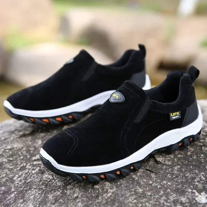 Heren outdoorschoenen Suède afwerking met trekkingzool Sportieve slip-on stijl - Martín
